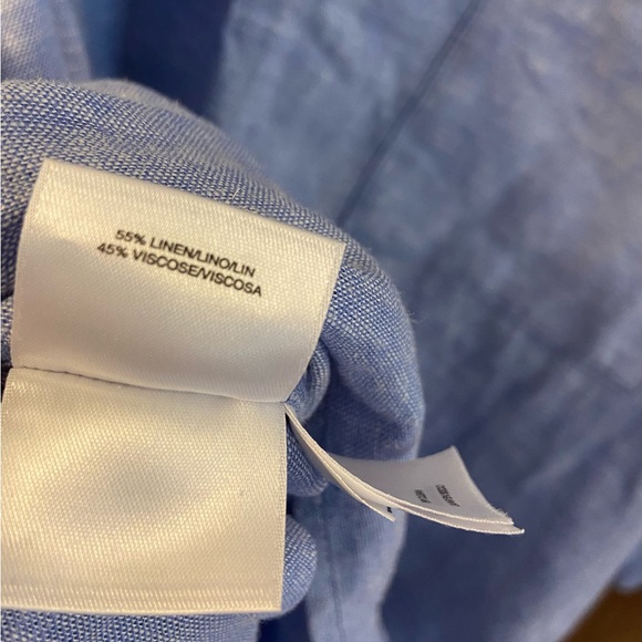 Anne Klein Linen/Viscose blend, light blue Dress, Beach Cover, Caftan, Size 12 - Picture 6 of 10